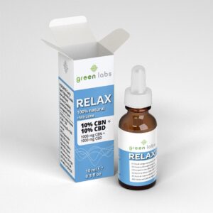 Olio CBD Relax 10% Olio di canapa RILASSANTE al CBN + CBD + MIRCENE