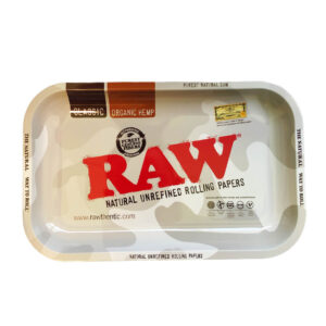 RAW Artic Camo Medium Metal Rolling Tray 17.5x27.5