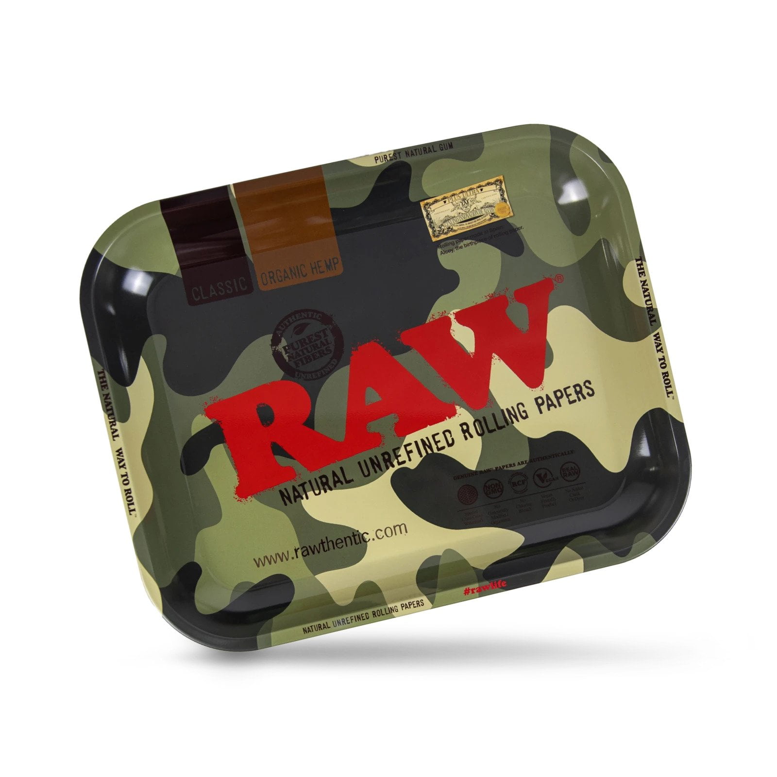 RAW Camo Army Large Metal Rolling Tray 28x34 cm