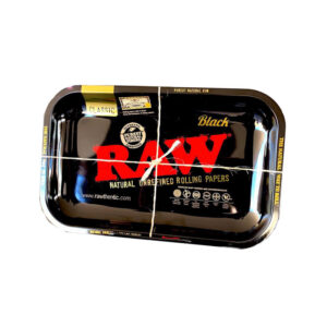 RAW – Black Medium Metal Rolling Tray 17.5x27.5 cm