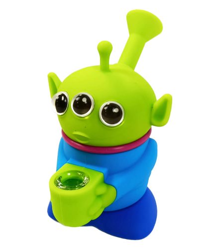 UrbanCrewThree Eyed Alien Silicone Bong with Removable Pieces 14cm